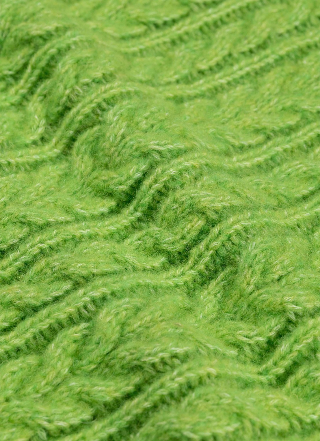 Fabienne Chapot Cable kabelgebreide pullover in wolblend  - detail 4 groen