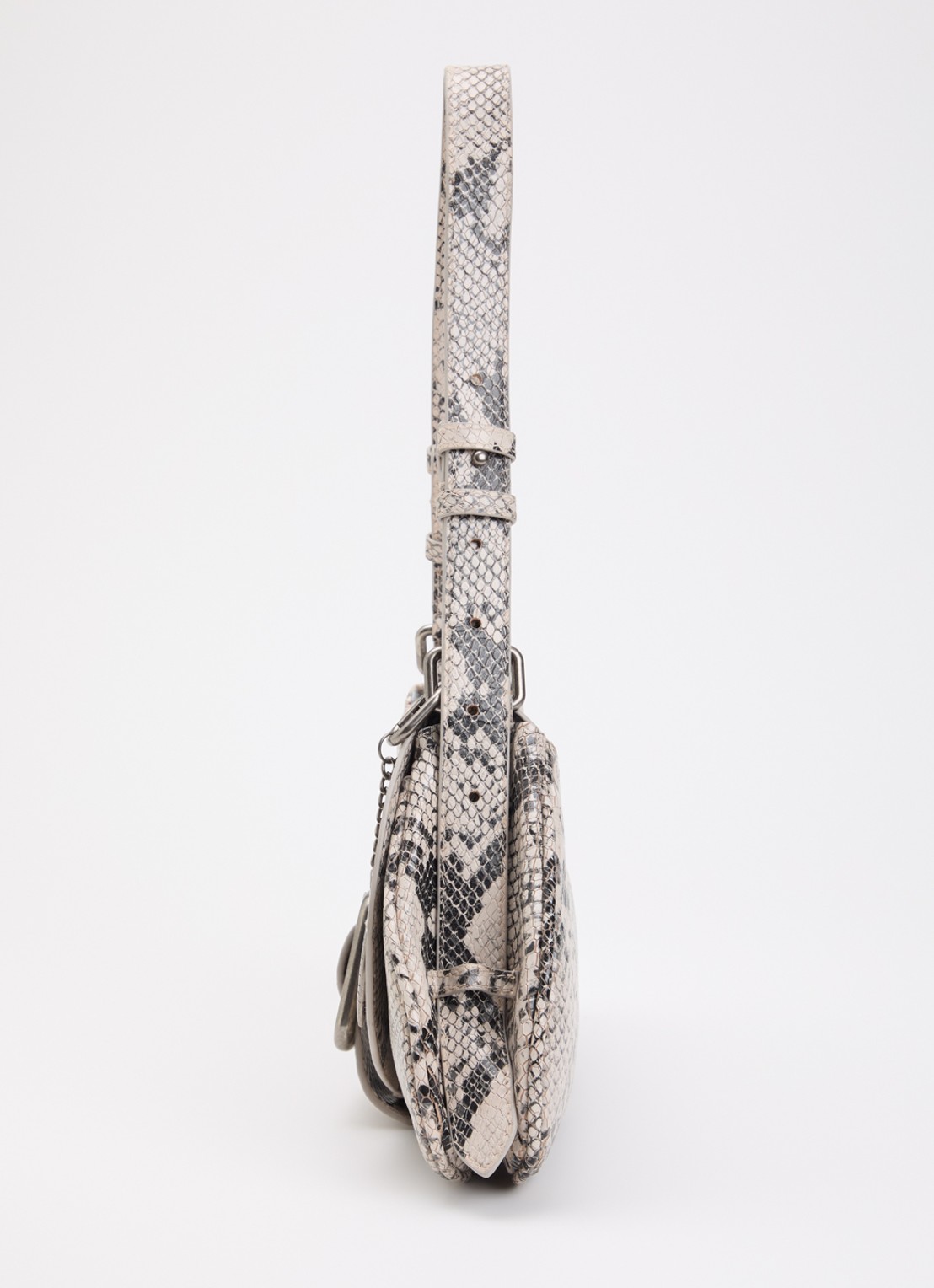 Fabienne Chapot Chapot schoudertas van leer met slangenprint - detail 4 beige