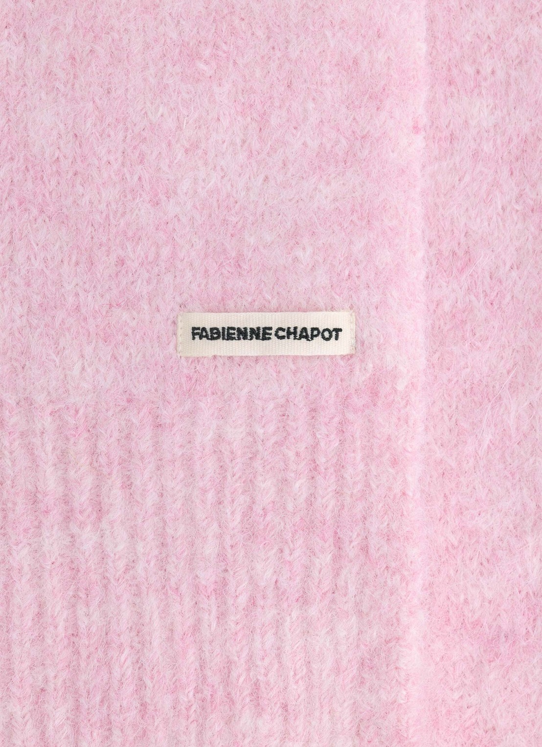 Fabienne Chapot Coco sjaal in wolblend - detail roze