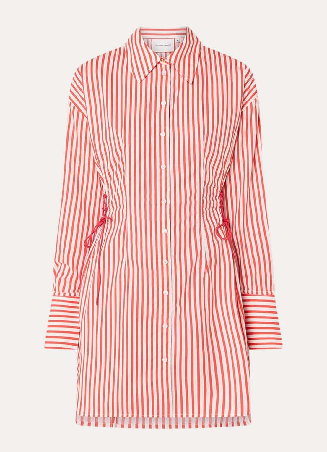 Fabienne Chapot Coletta mini blousejurk met streepprint - voorkant rood