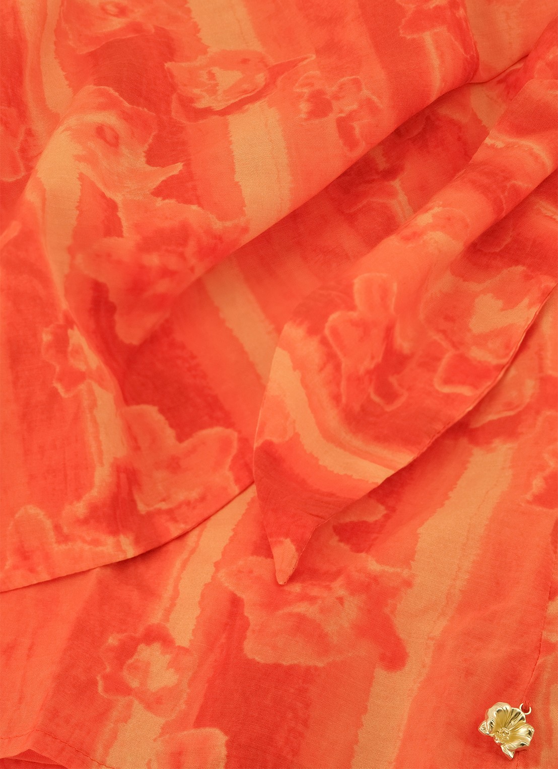 Fabienne Chapot Costa minirok met print - detail 2 oranje