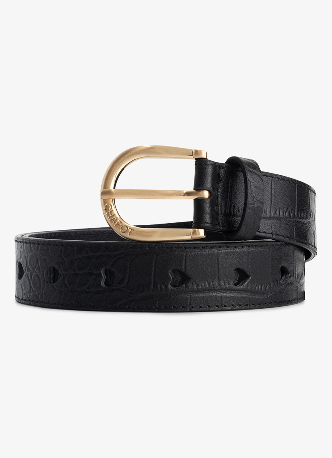 Fabienne Chapot Cut It Out Heart riem - voorkant zwart