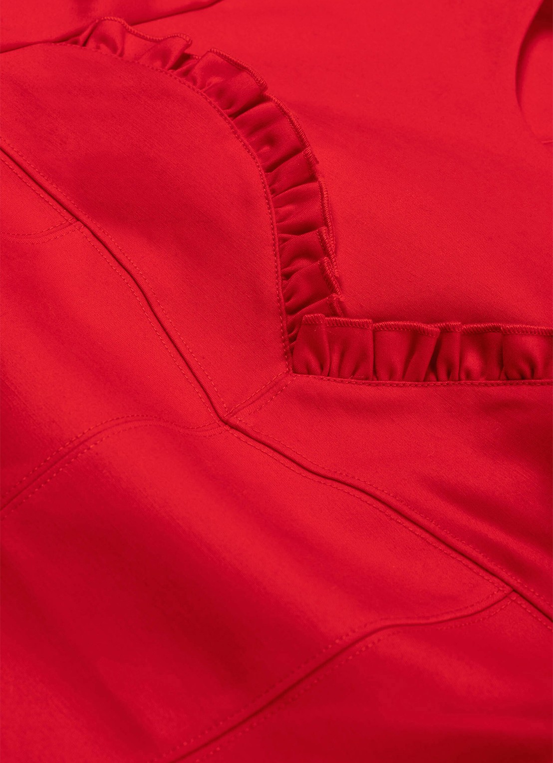 Fabienne Chapot Elin crop top met volant - detail 2 steenrood
