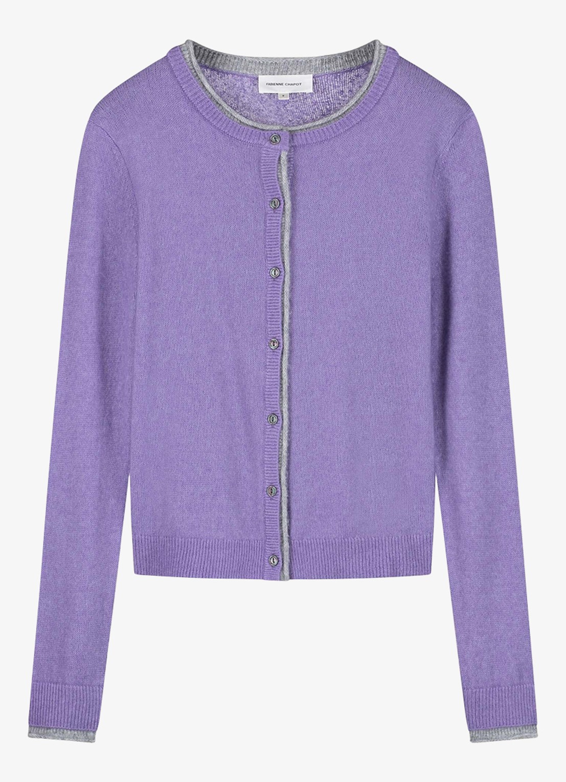 Fabienne Chapot Elora vest in wolblend  - voorkant 4 lila