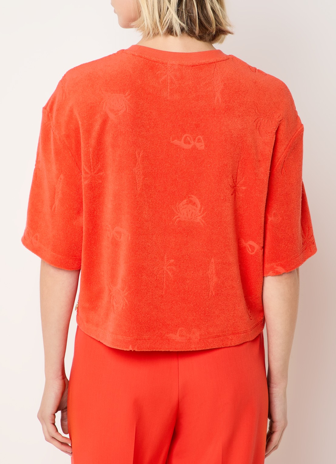 Fabienne Chapot Evy T-shirt van badstof - achterkant oranje