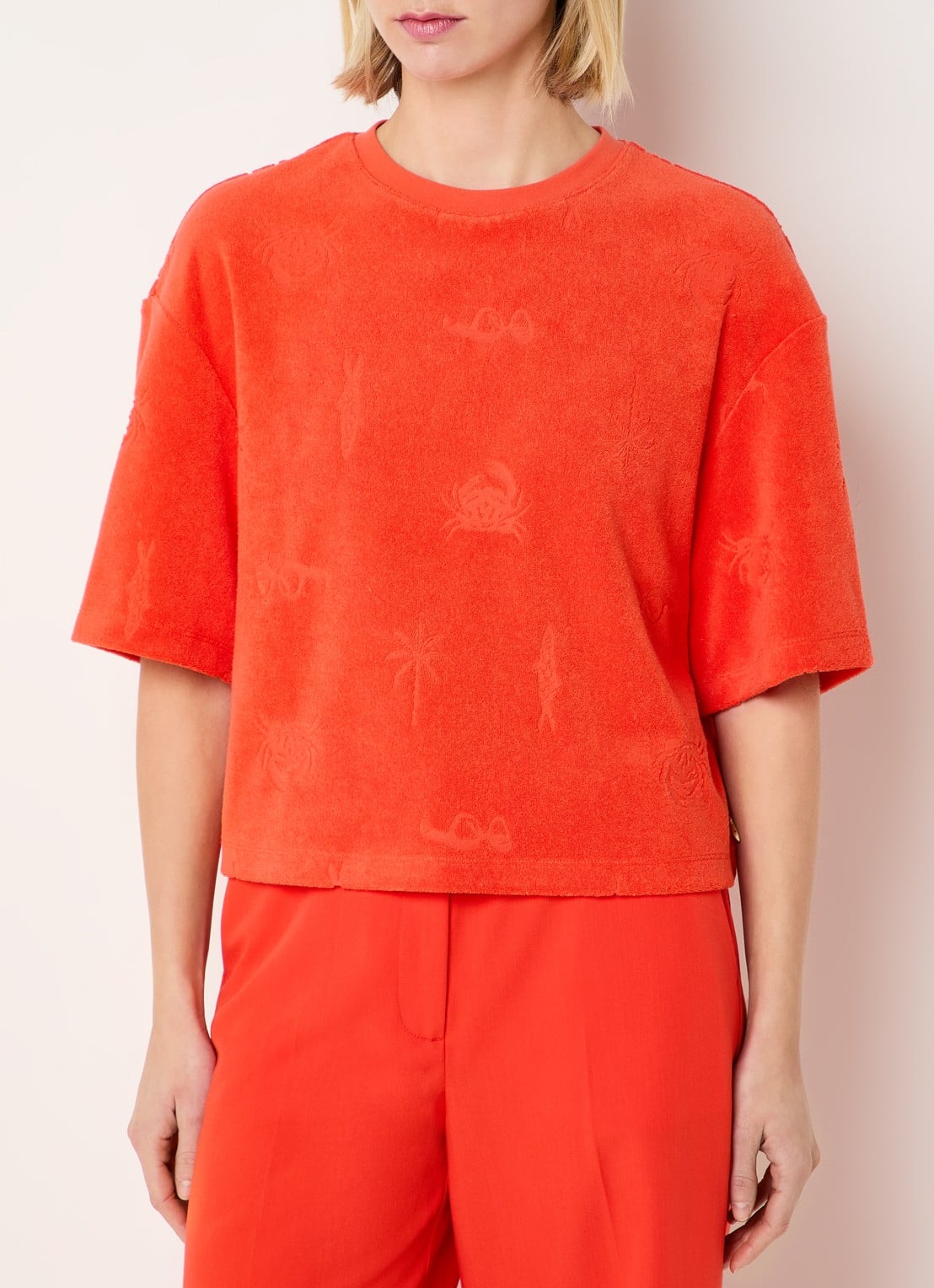 Fabienne Chapot Evy T-shirt van badstof - detail 2 oranje