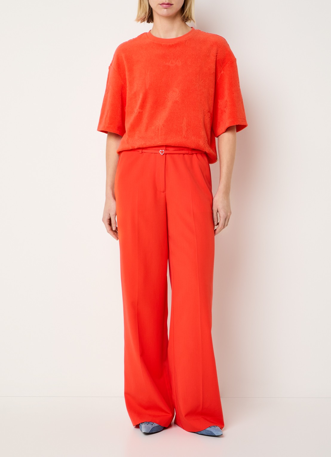 Fabienne Chapot Evy T-shirt van badstof - voorkant 4 oranje