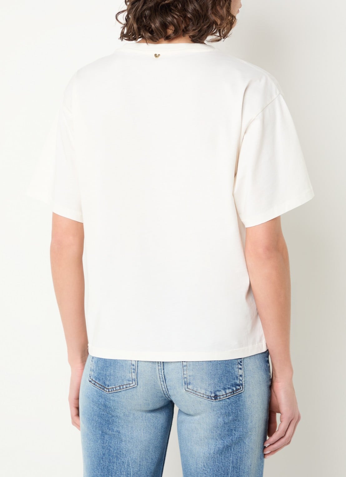 Fabienne Chapot  Fay geprint T-shirt  - achterkant 4 gebroken wit