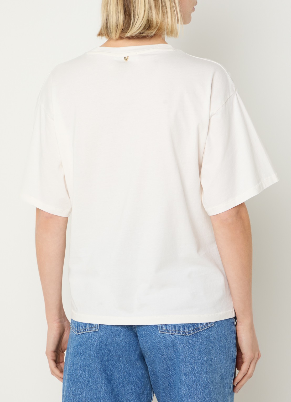 Fabienne Chapot Fay T-shirt met print - achterkant 3 gebroken wit