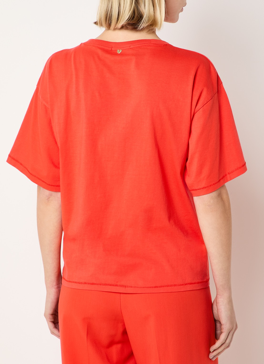 Fabienne Chapot Fay T-shirt met print - achterkant 4 rood