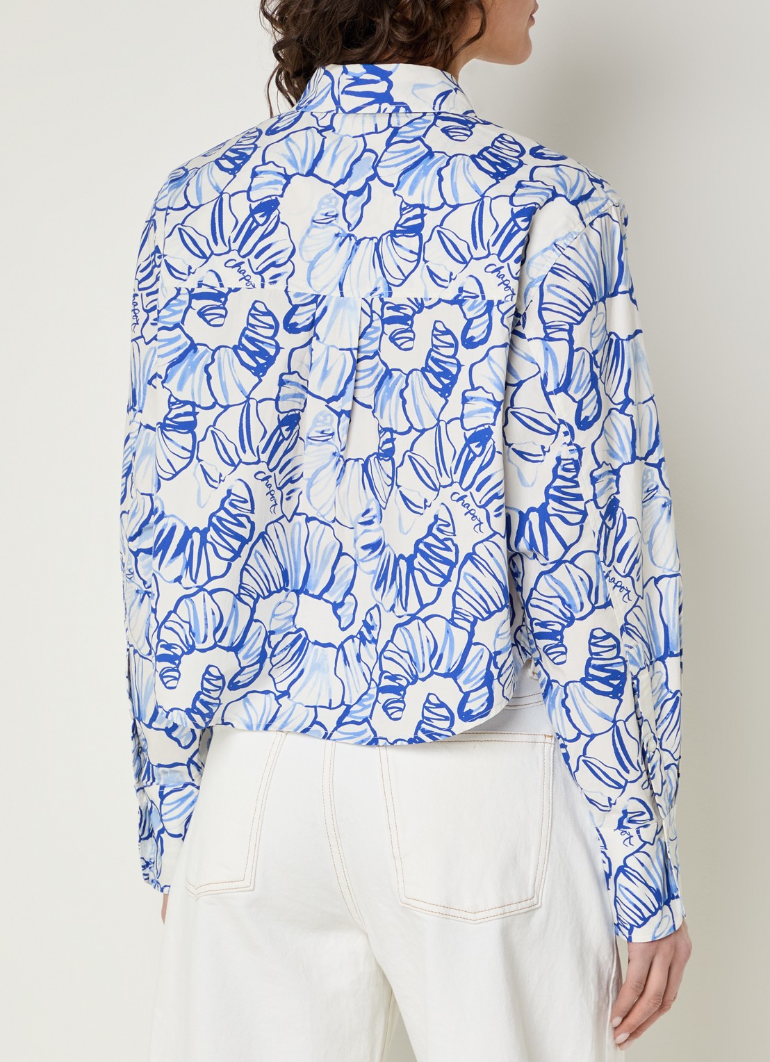 Fabienne Chapot Haidy blouse met bloemenprint - achterkant 2 wit