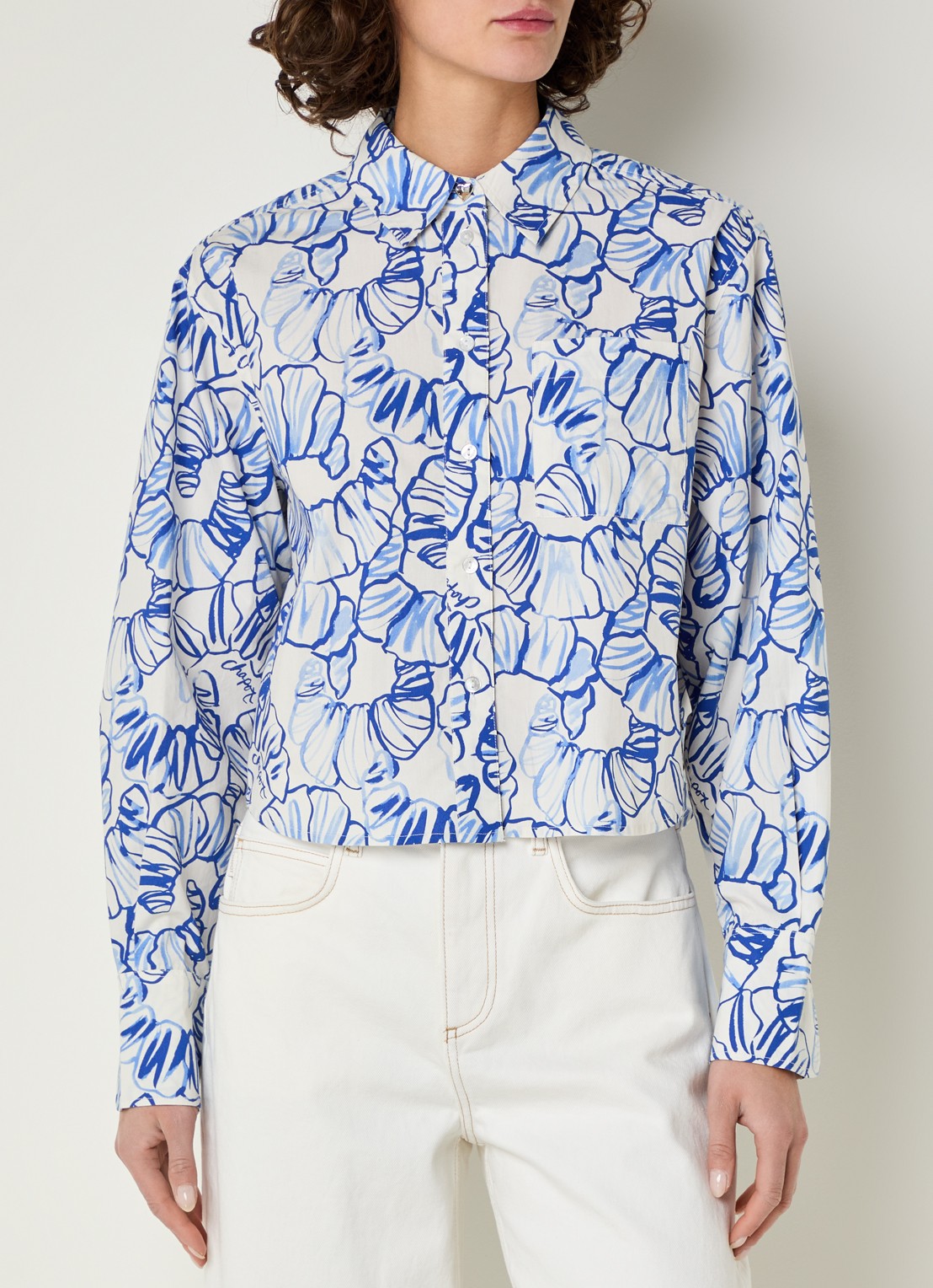 Fabienne Chapot Haidy blouse met bloemenprint - detail wit