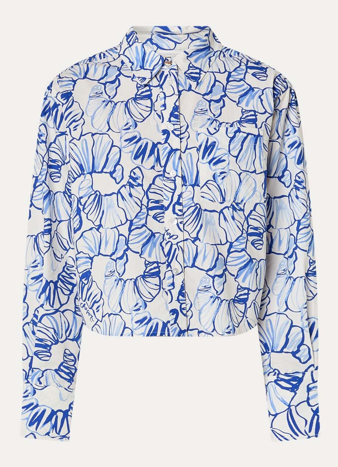 Fabienne Chapot Haidy blouse met bloemenprint - voorkant 3 wit