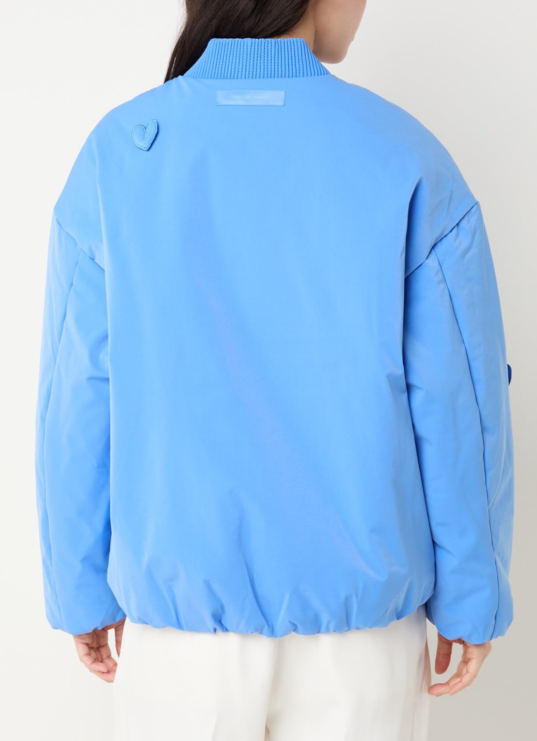 Fabienne Chapot Hearty gewatteerd bomberjack met steekzakken  - achterkant blauw