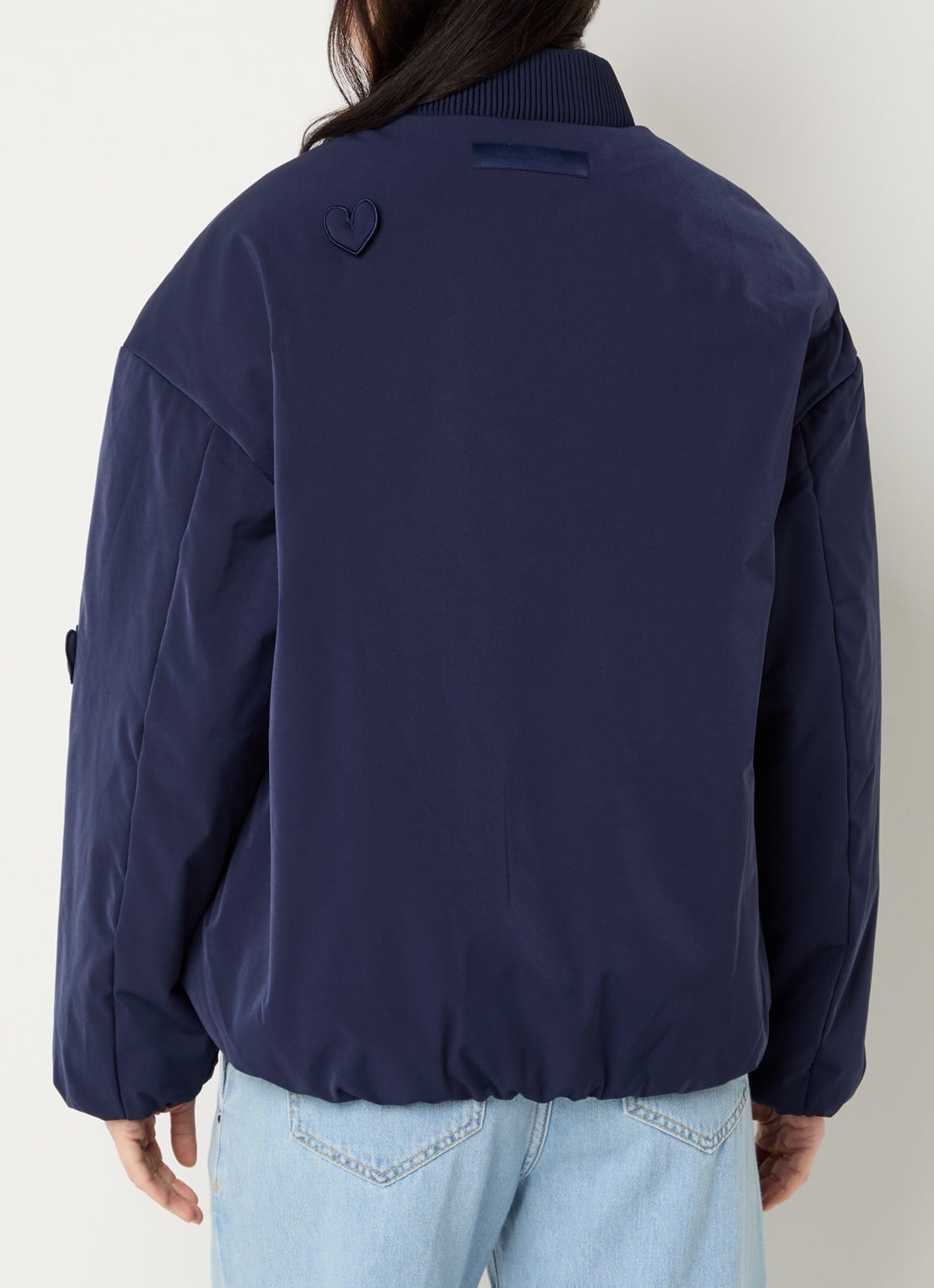 Fabienne Chapot Hearty gewatteerd bomberjack met steekzakken  - achterkant 3 donkerblauw