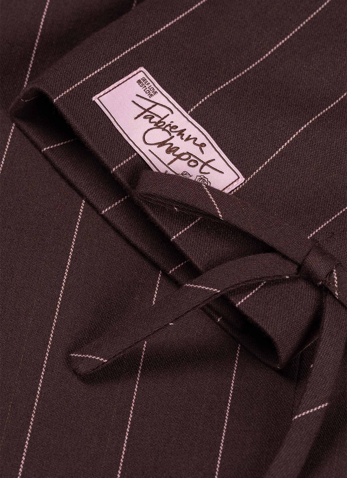Fabienne Chapot Henry blazer met streepprint - detail 3 bruin
