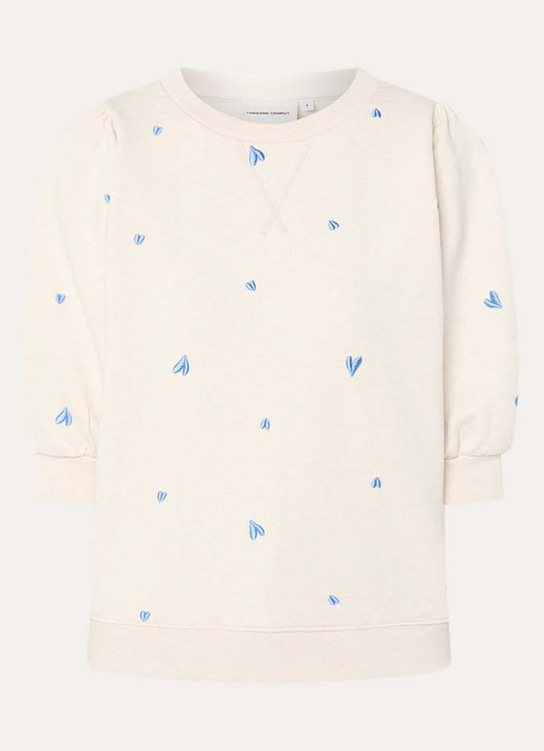 Fabienne Chapot Jana sweater met borduring - voorkant 3 creme