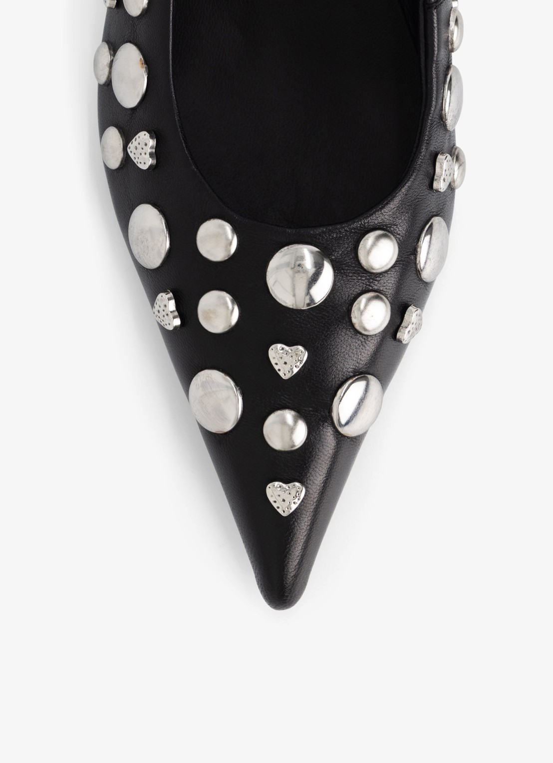 Fabienne Chapot Kattie pump met studs - achterkant zwart
