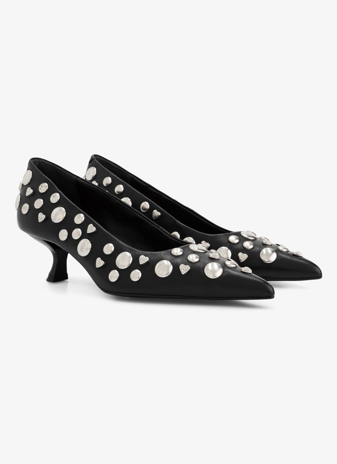 Fabienne Chapot Kattie pump met studs - detail 2 zwart