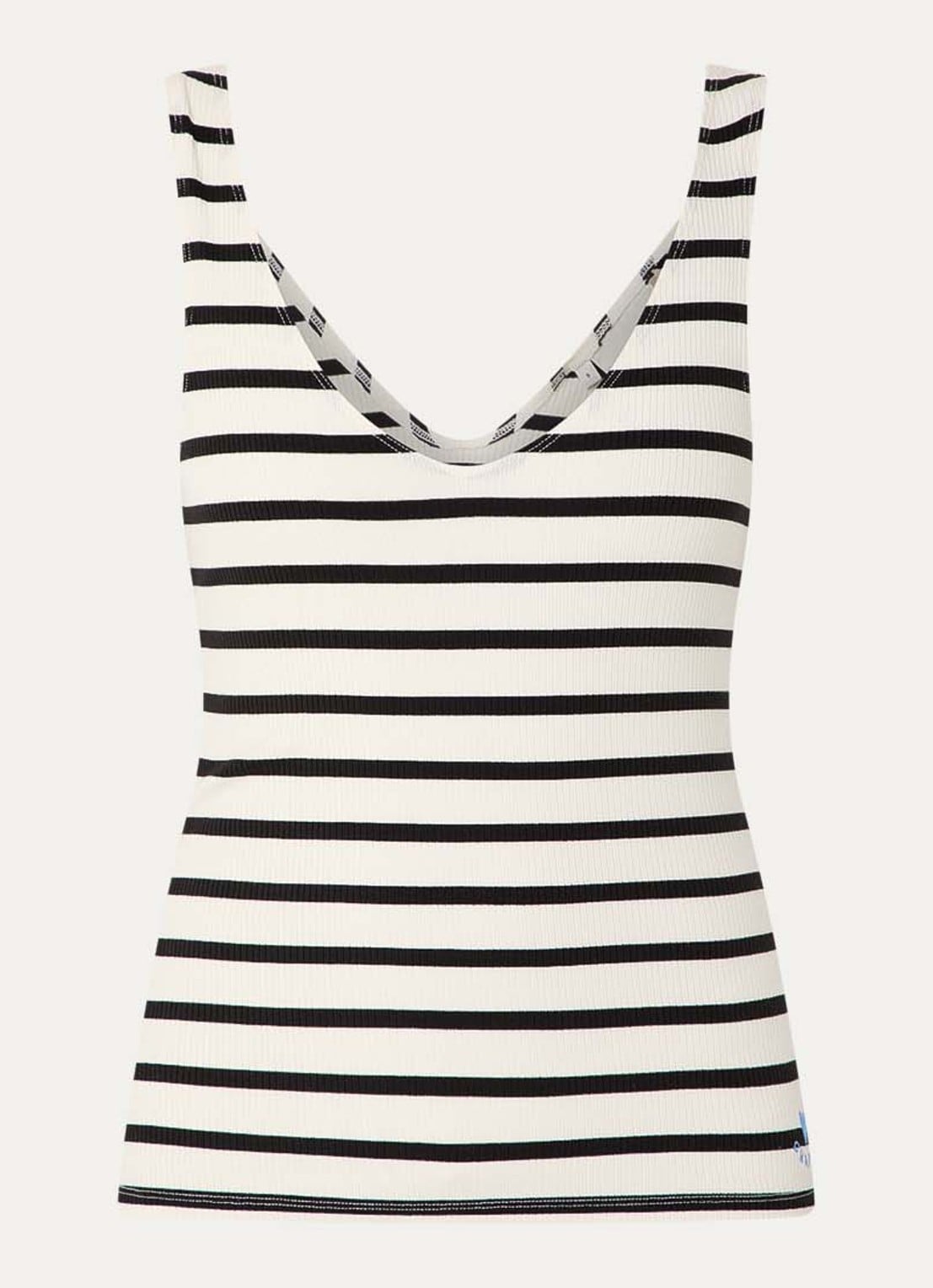 Fabienne Chapot Lena tanktop met streepprint - voorkant gebroken wit