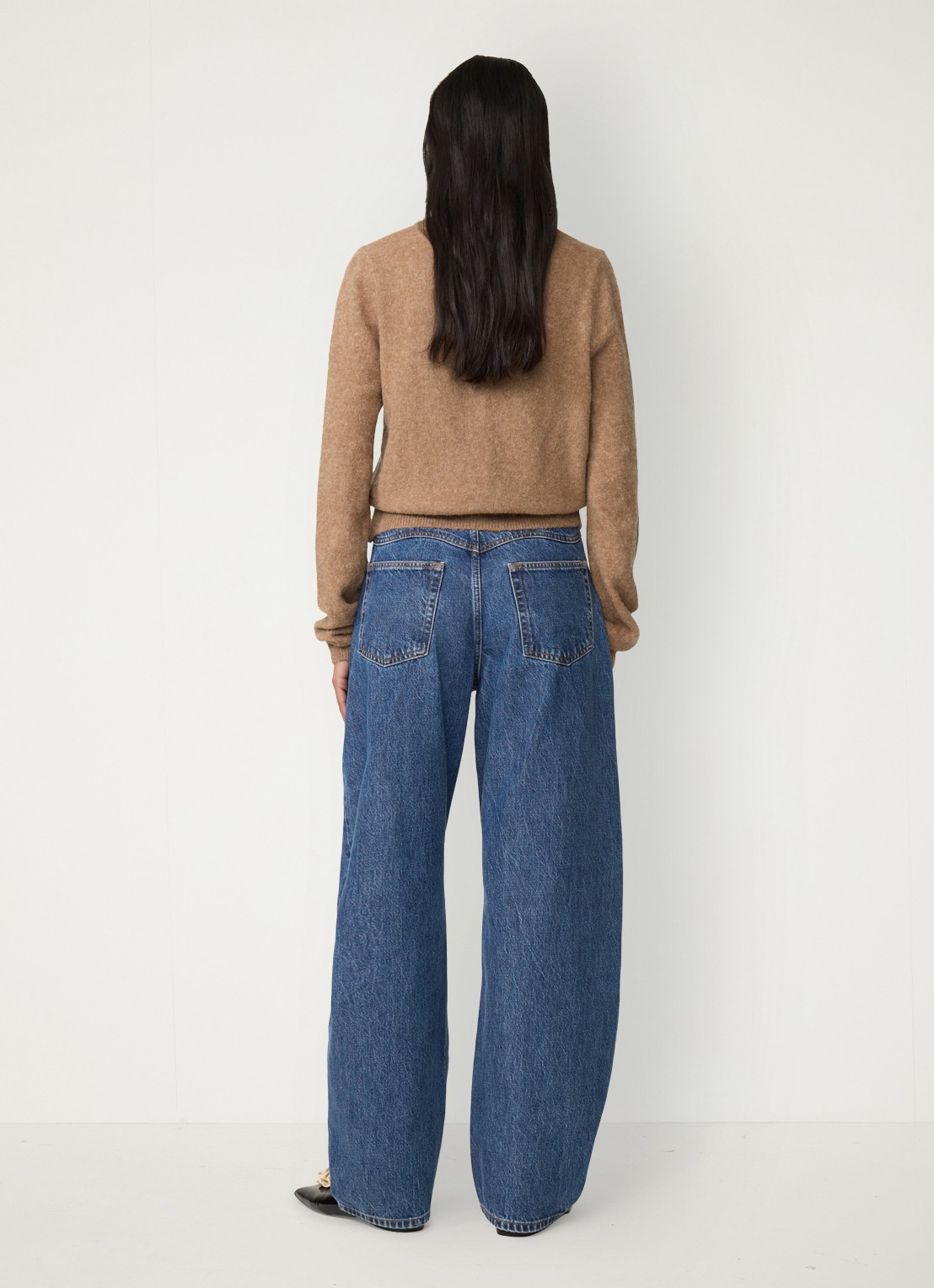 Fabienne Chapot Lidia Button fijngebreid vest in wolblend - achterkant 3 camel