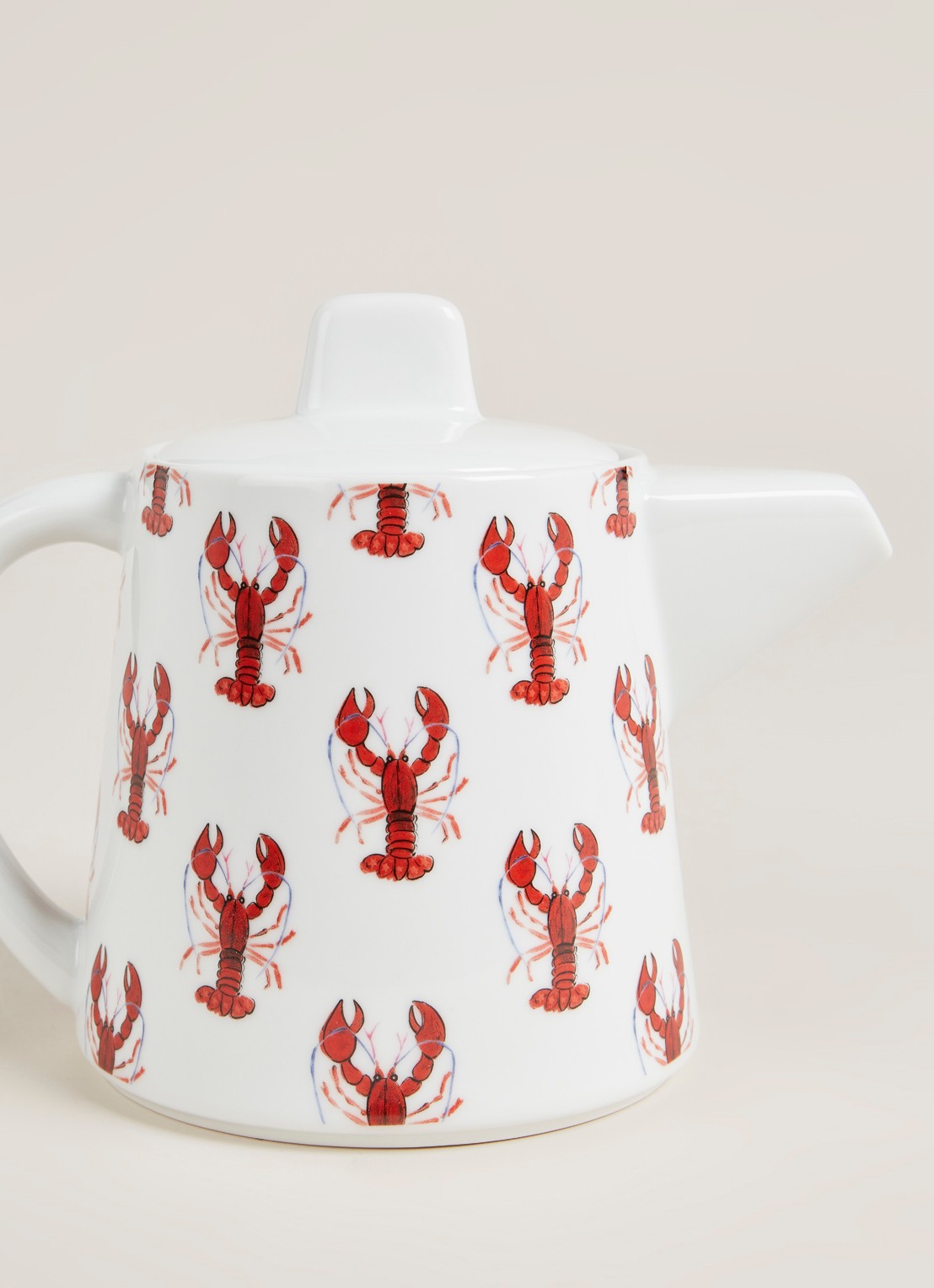 Fabienne Chapot Lobster theepot 45 cl - detail rood