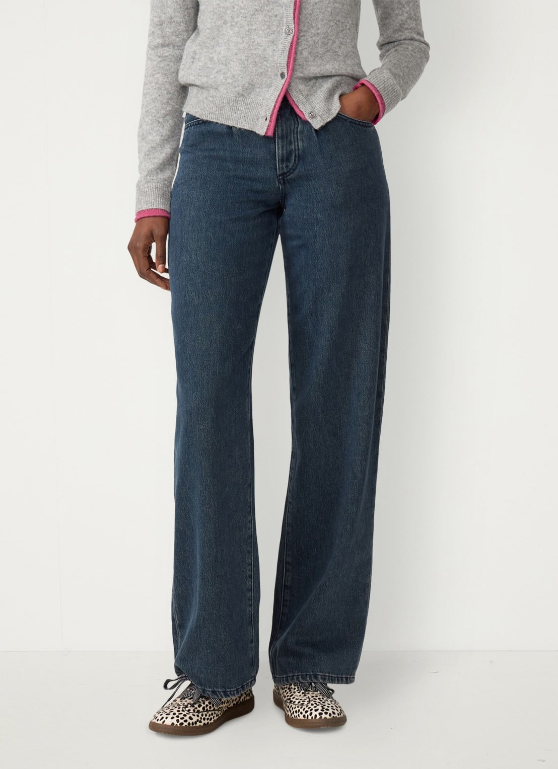 Fabienne Chapot Lulu high waist wide leg jeans in lyocellblend  - detail indigo