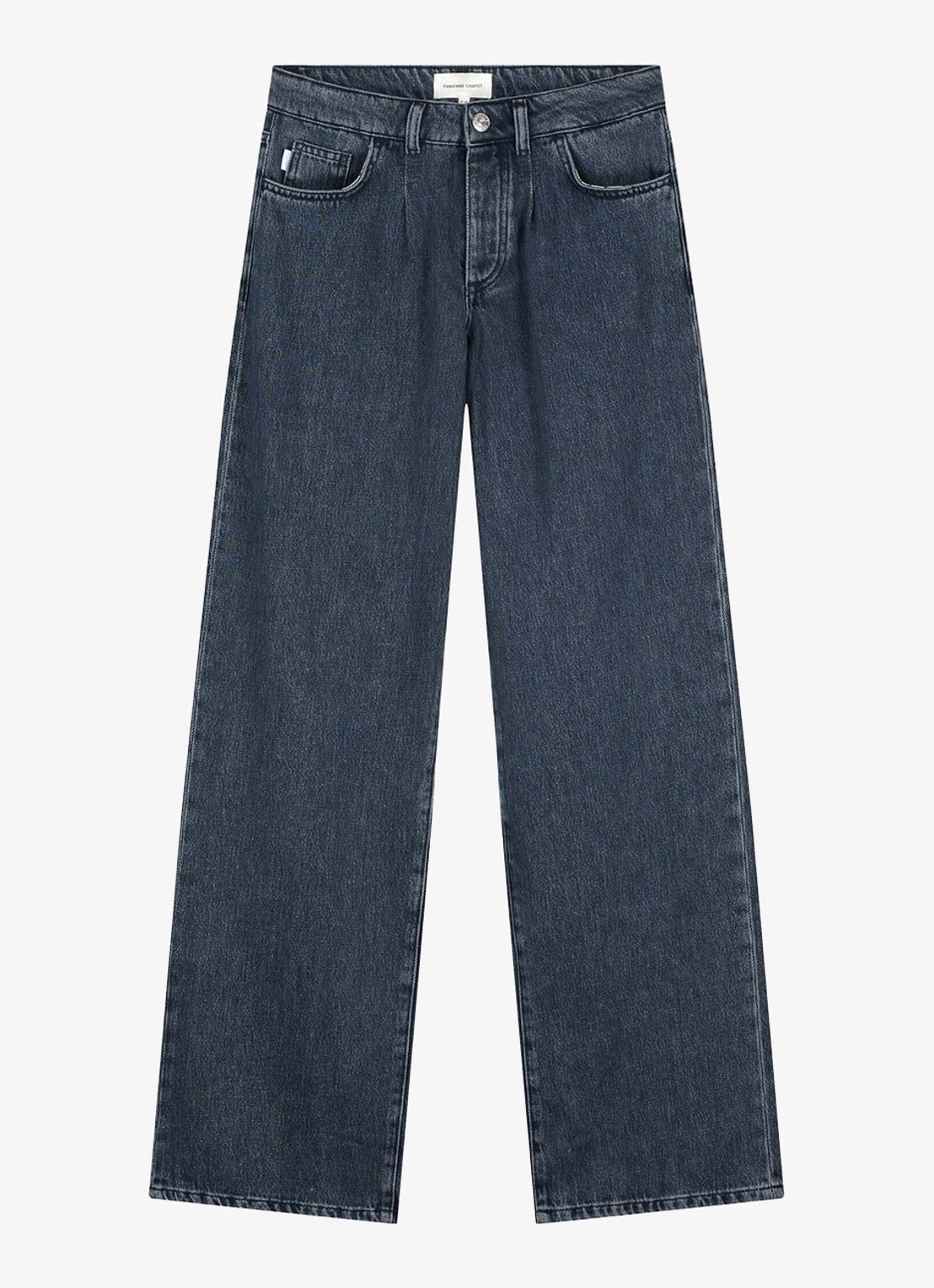 Fabienne Chapot Lulu high waist wide leg jeans in lyocellblend  - voorkant 3 indigo