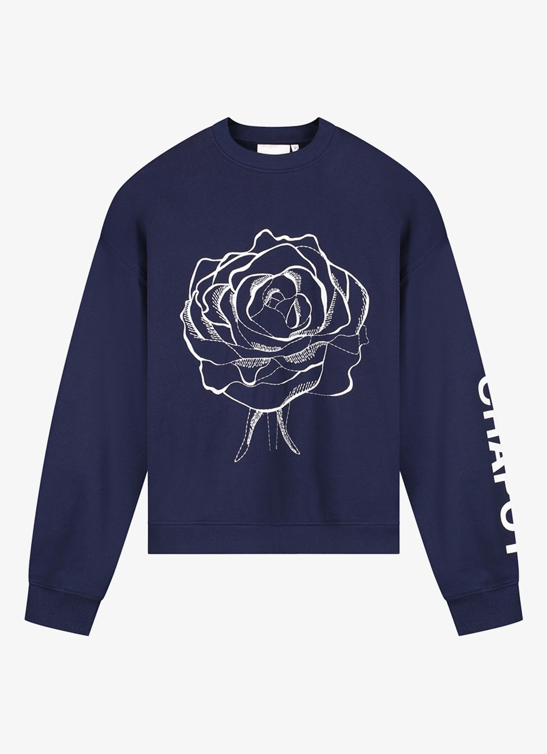 Fabienne Chapot Luna sweater met print - voorkant donkerblauw