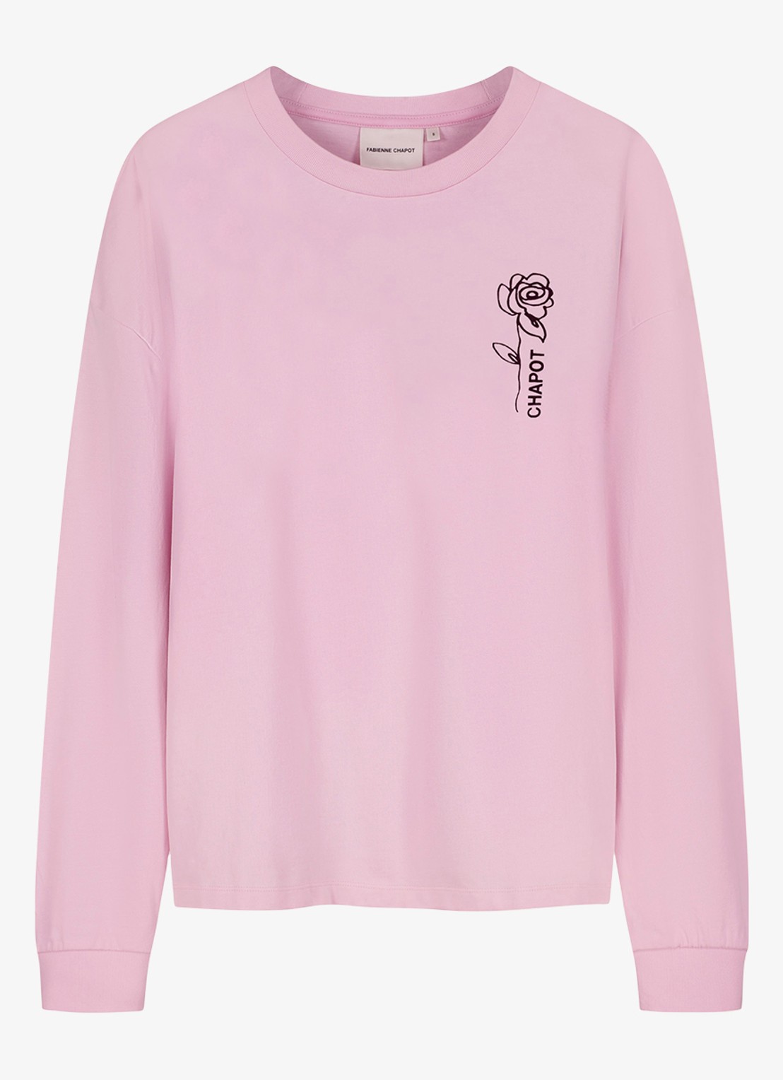 Fabienne Chapot Madeleine longsleeve met logo - voorkant 3 roze
