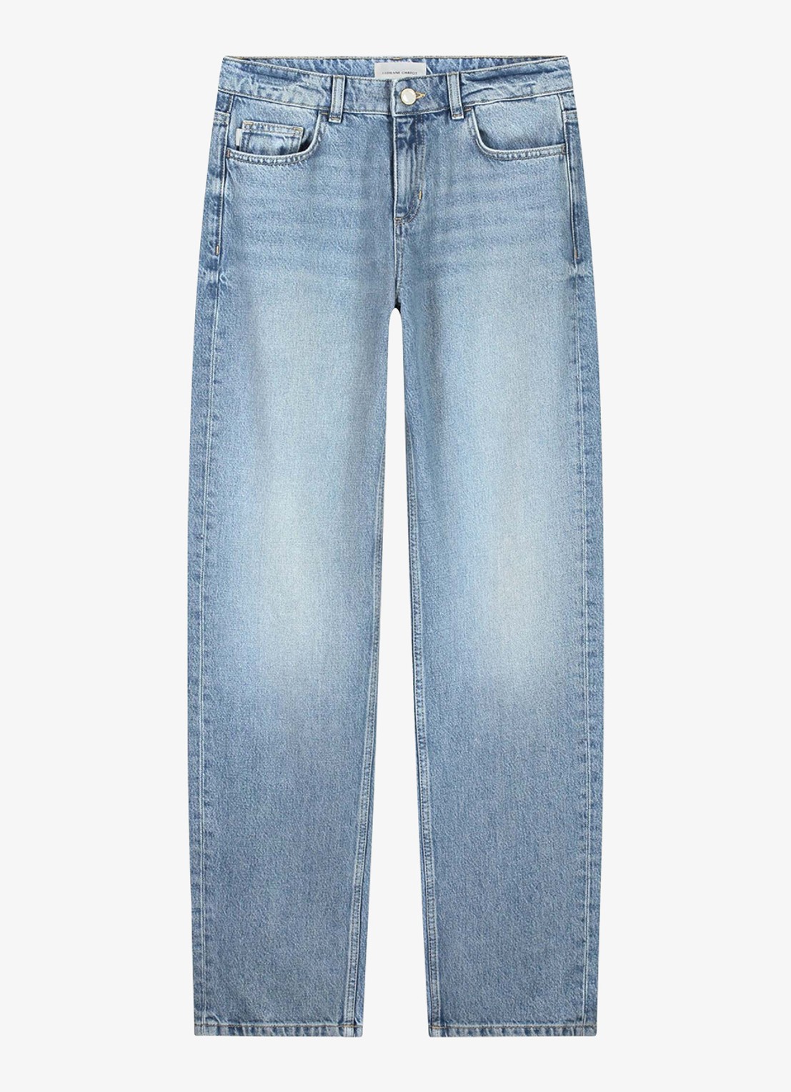 Fabienne Chapot Mariah mid waist straight leg jeans - voorkant 2 lichtblauw