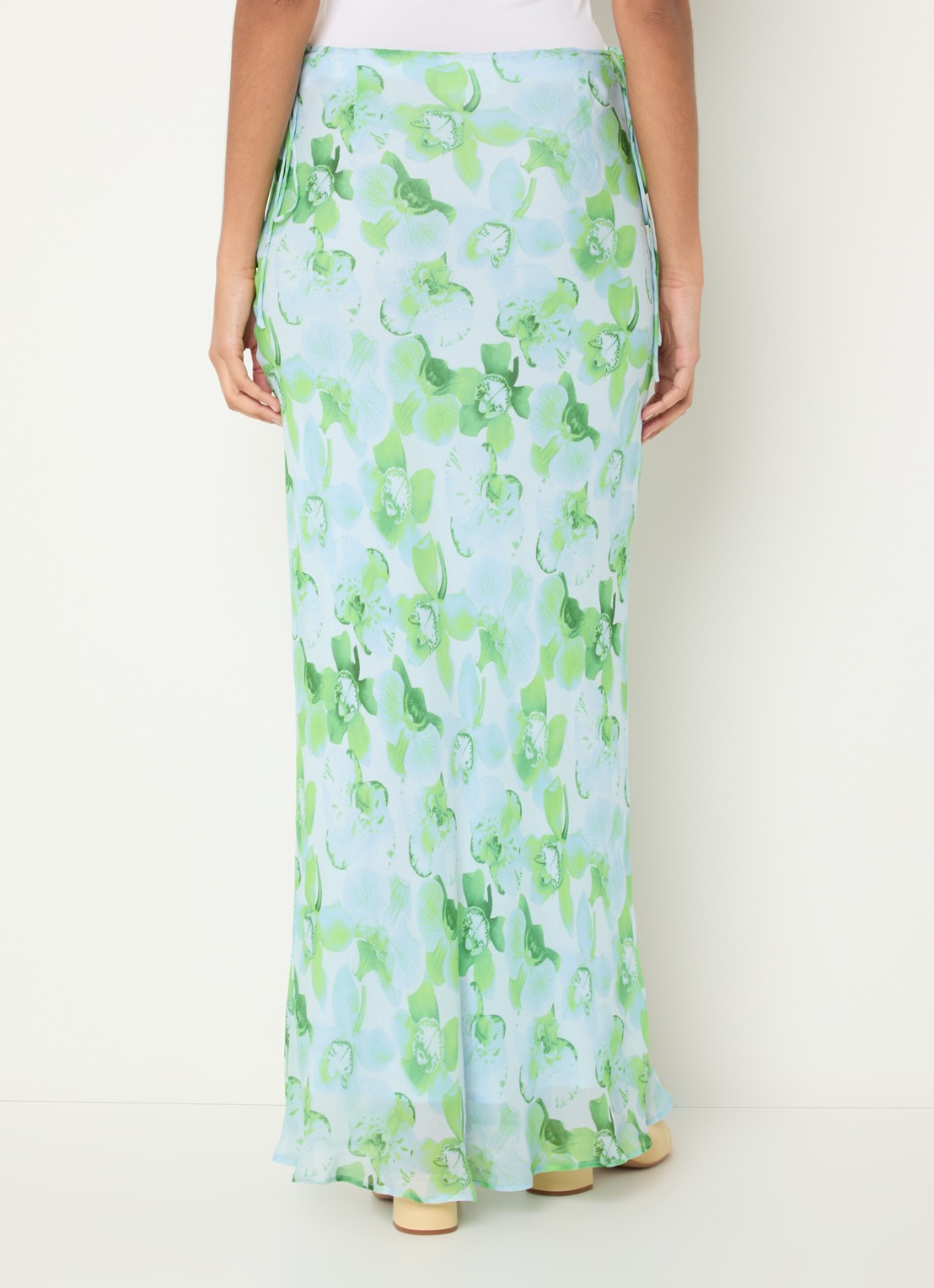 Fabienne Chapot Meia maxi rok met print - achterkant 4 groen