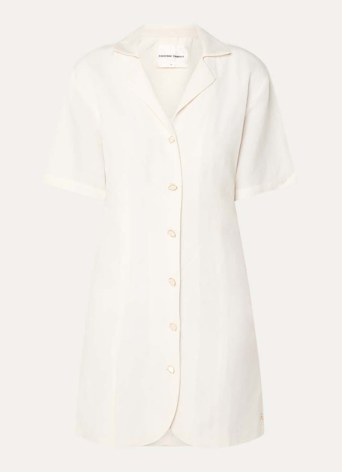 Fabienne Chapot Melody mini jurk met V-hals - voorkant wit