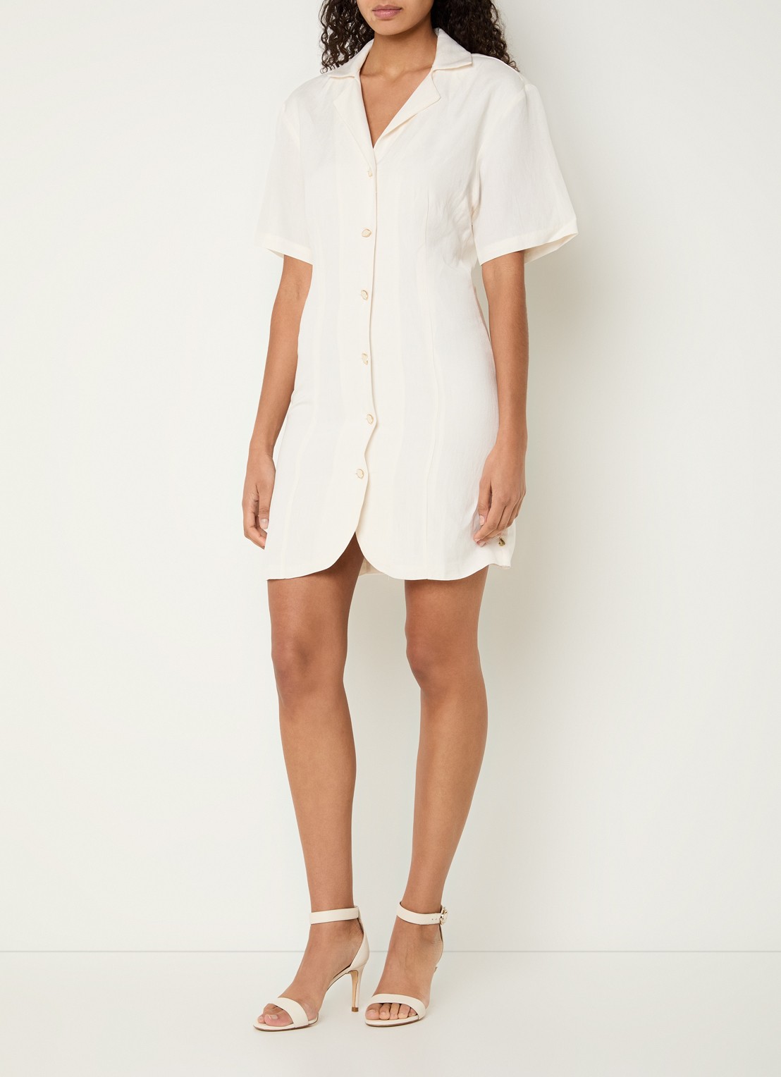 Fabienne Chapot Melody mini jurk met V-hals - voorkant 2 wit