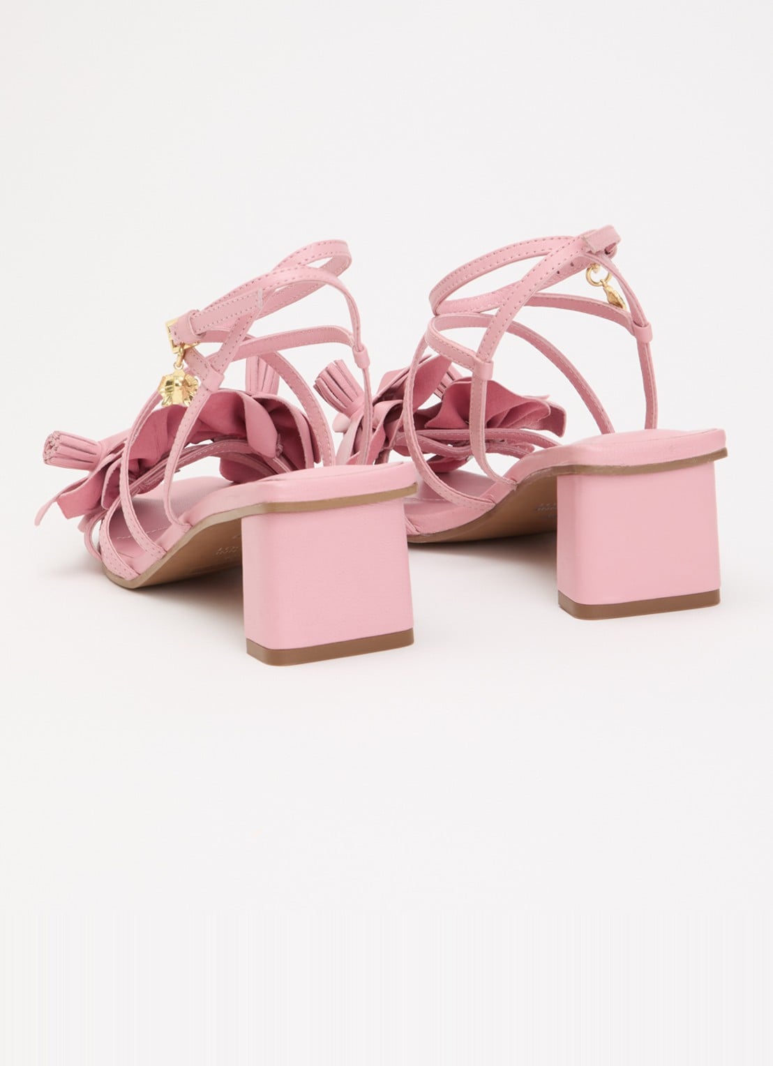 Fabienne Chapot Orchidea sandalette van leer  - achterkant 5 roze