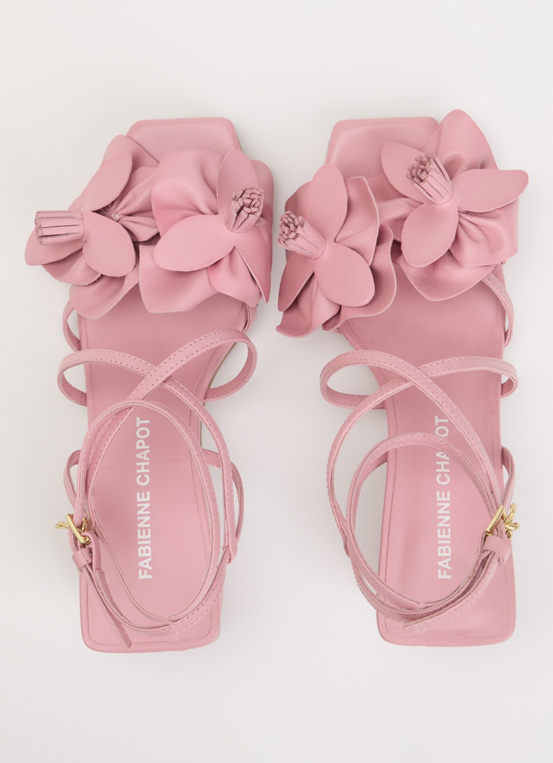 Fabienne Chapot Orchidea sandalette van leer  - detail 2 roze