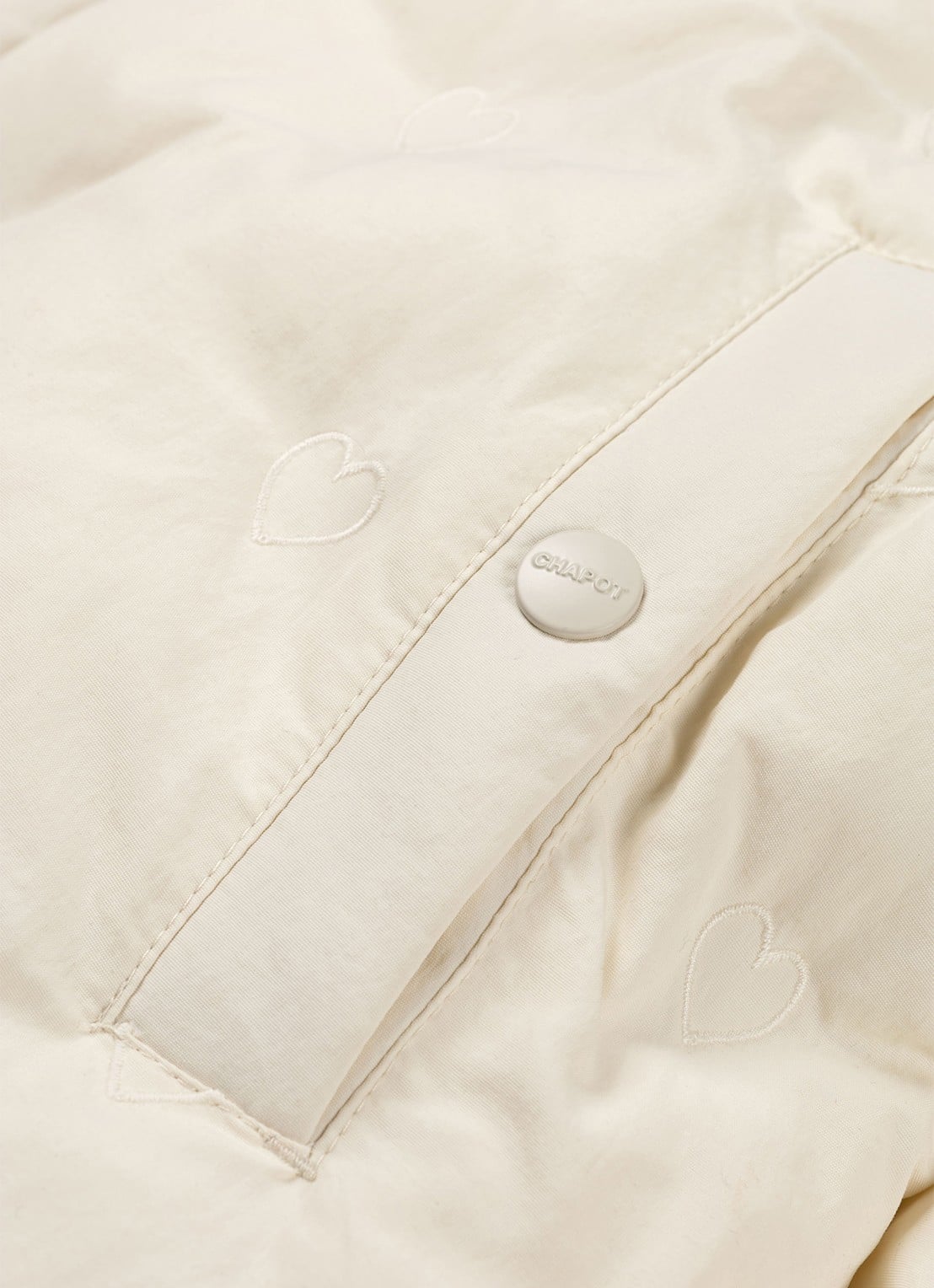 Fabienne Chapot Pomme puffer jack met steekzakken  - detail 5 gebroken wit