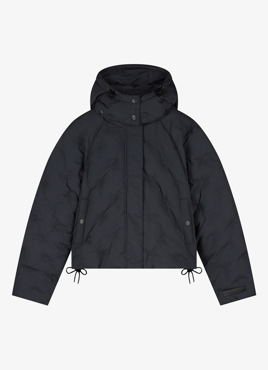 Fabienne Chapot Pomme puffer jack met steekzakken  - voorkant 3 zwart