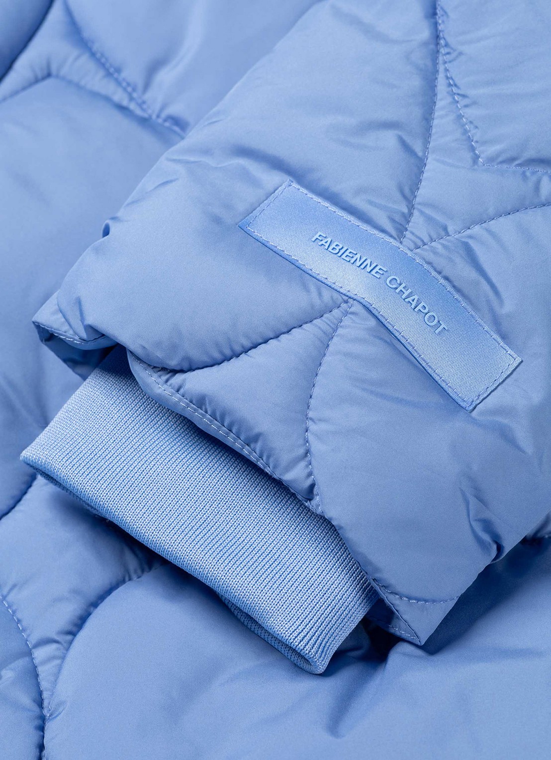 Fabienne Chapot Prisca puffer met capuchon en steekzakken  - detail 5 blauw