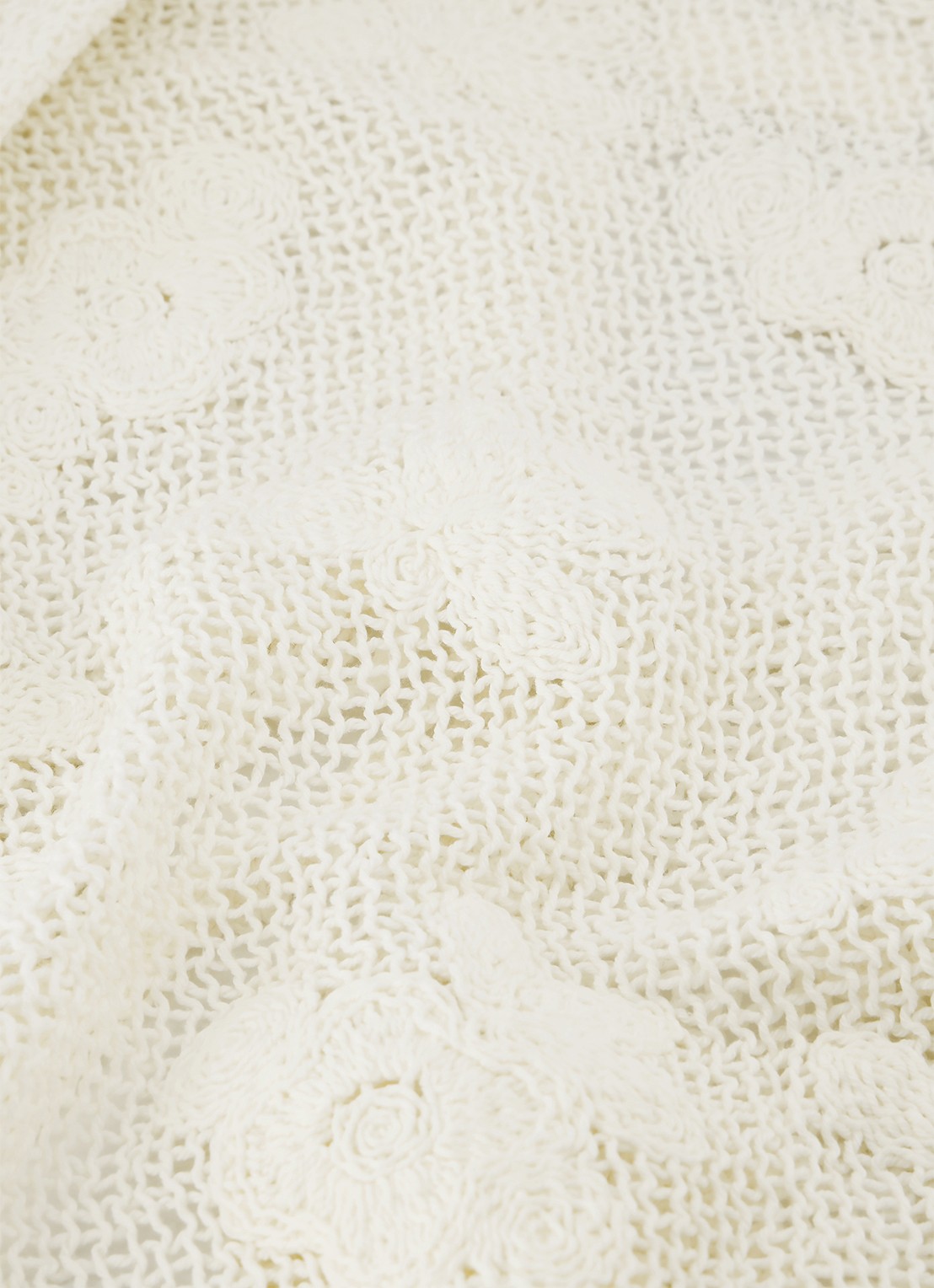 Fabienne Chapot Rita vest met opengewerkt dessin - detail 4 gebroken wit