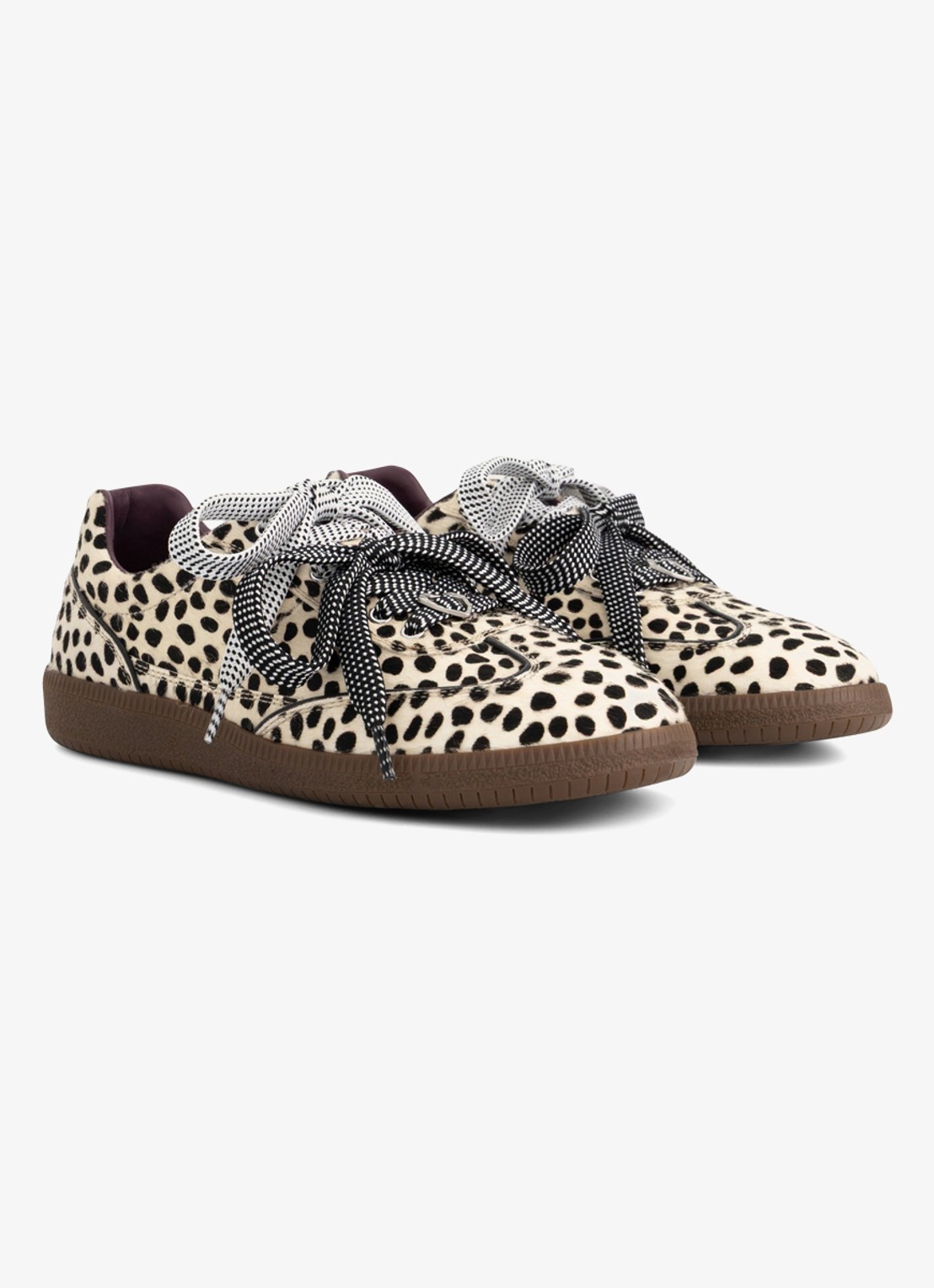 Fabienne Chapot Shawna sneaker met dierenprint - detail ivoor