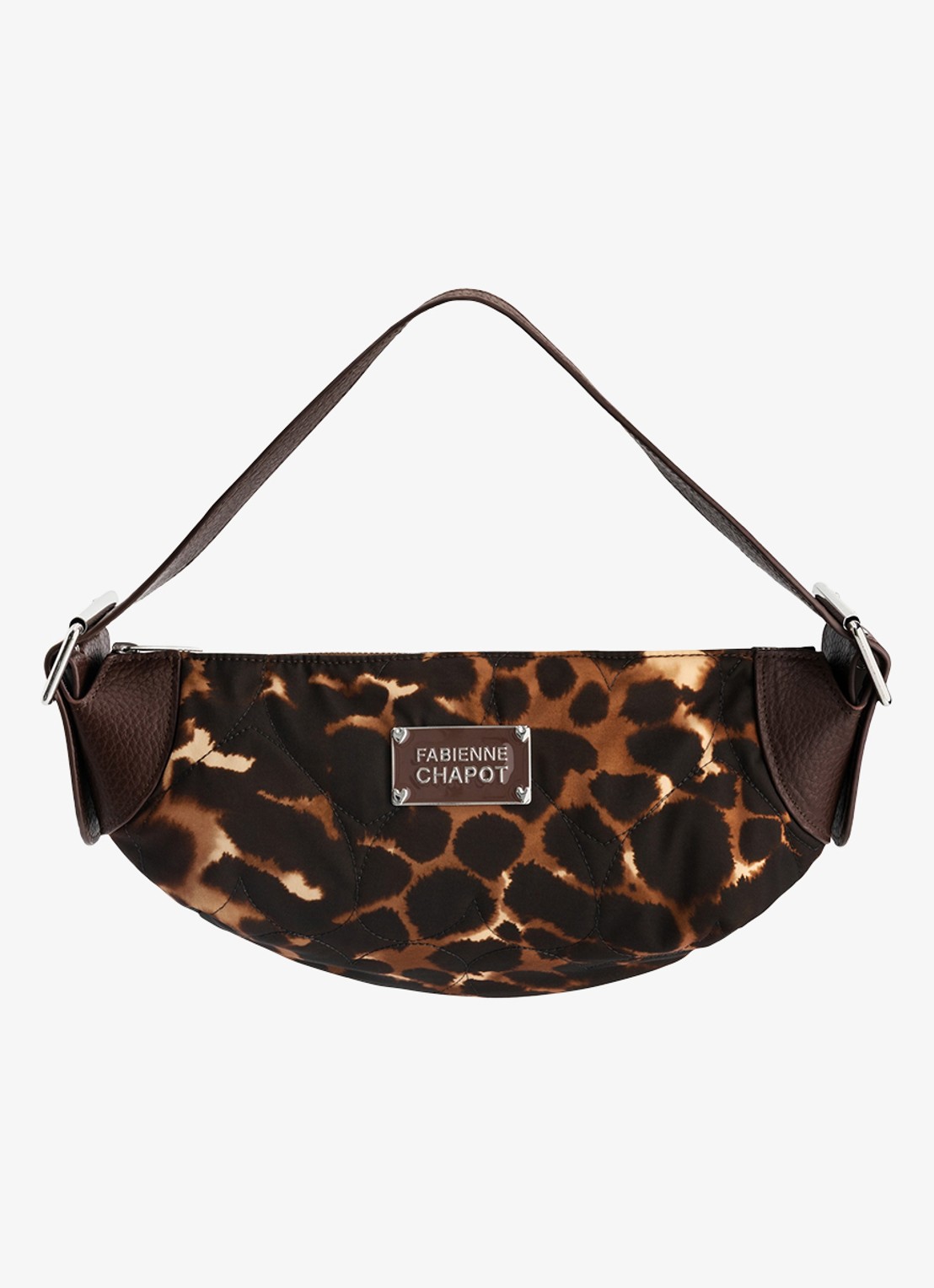 Fabienne Chapot Taffy schoudertas met dierenprint - voorkant 3 lichtbruin