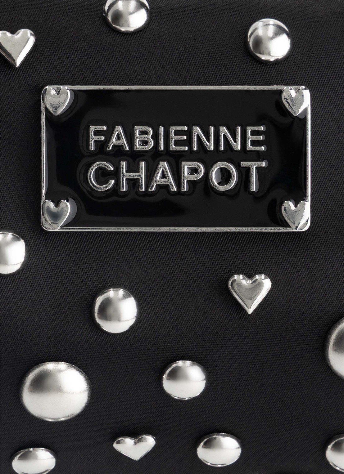 Fabienne Chapot Taffy schoudertas met studs - detail 2 zwart