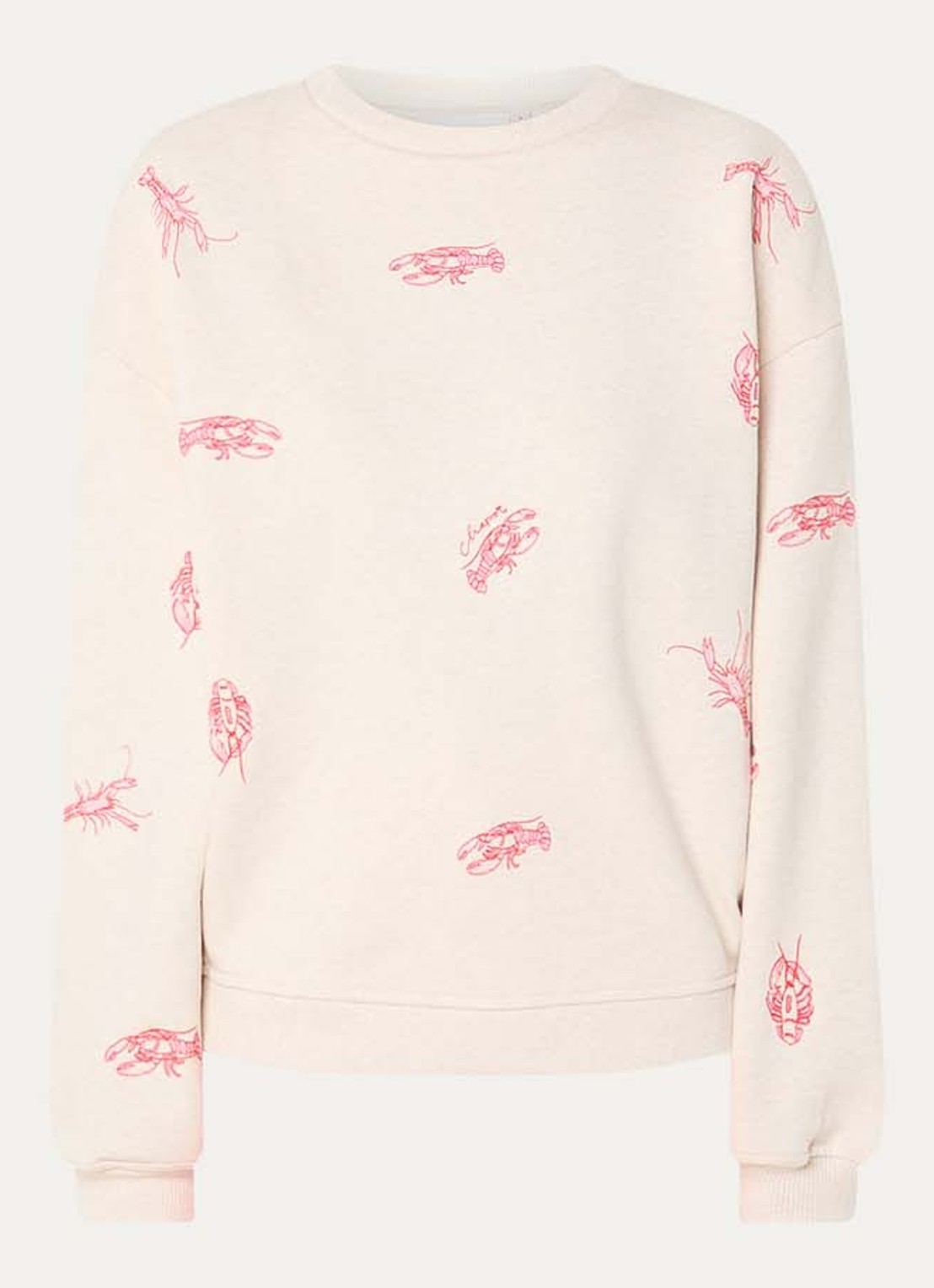 Fabienne Chapot Terry sweater met borduring - voorkant 2 beige
