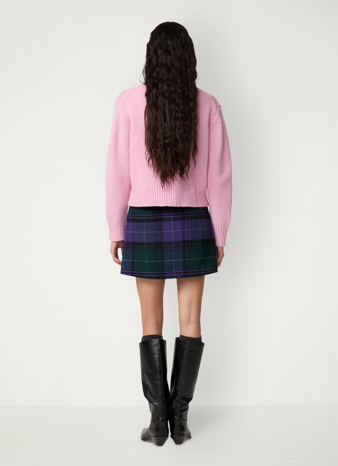 Fabienne Chapot Thelma fijngebreide pullover van wol - achterkant roze