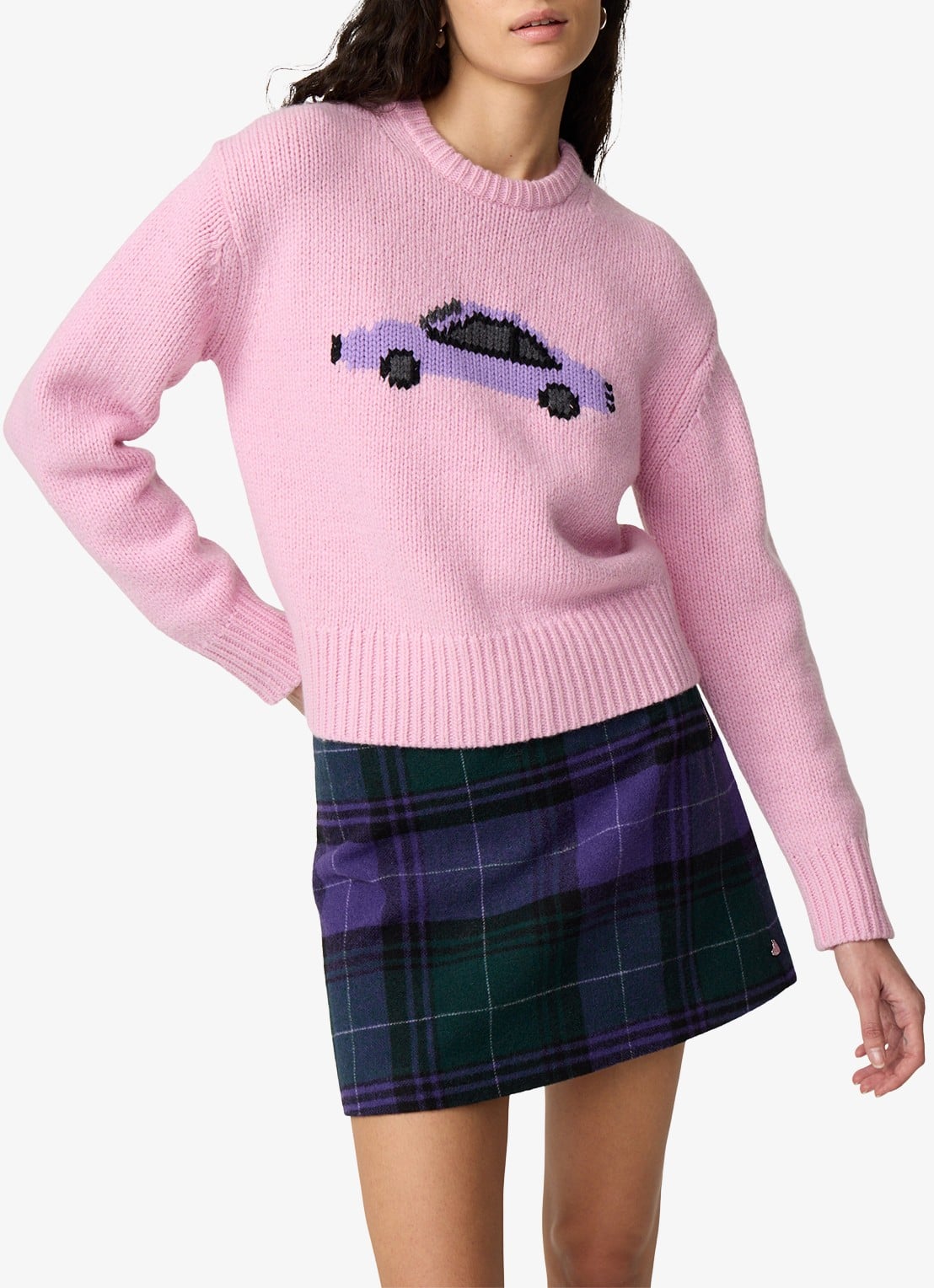Fabienne Chapot Thelma fijngebreide pullover van wol - detail 2 roze