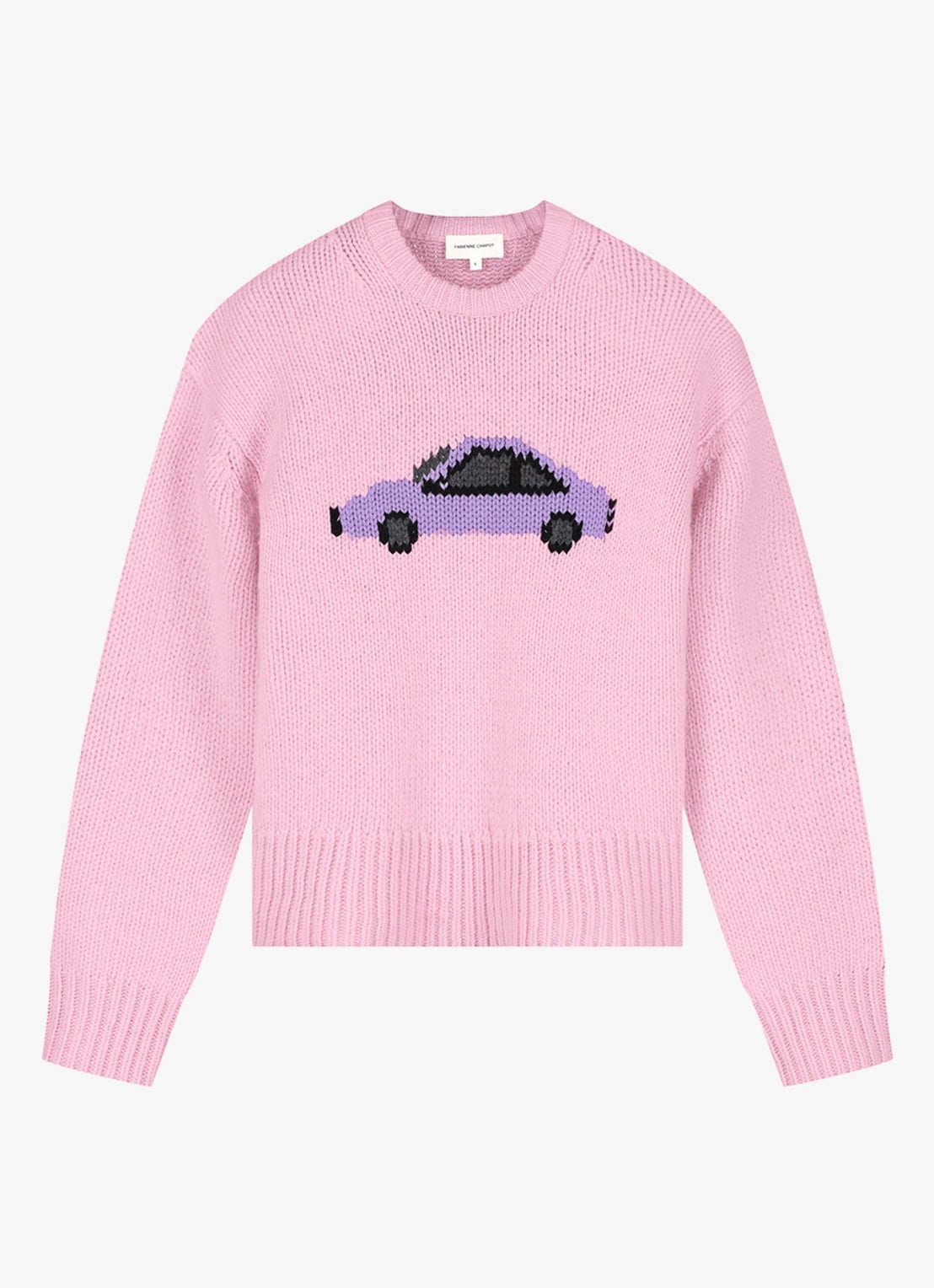 Fabienne Chapot Thelma fijngebreide pullover van wol - voorkant 4 roze