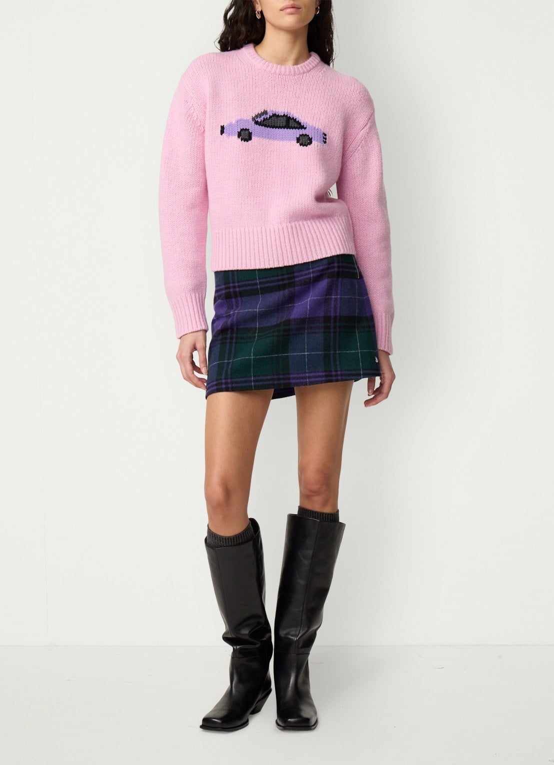 Fabienne Chapot Thelma fijngebreide pullover van wol - voorkant 5 roze