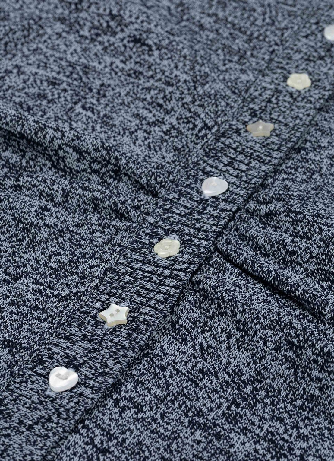 Fabienne Chapot Tilda fijngebreid vest met kraag - detail 2 donkerblauw