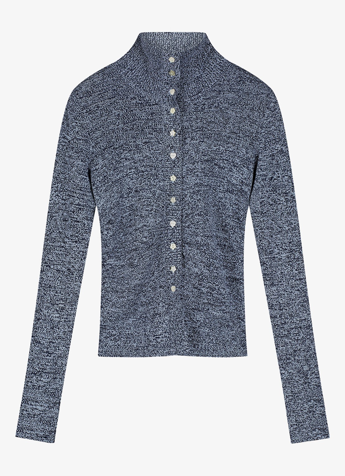 Fabienne Chapot Tilda fijngebreid vest met kraag - voorkant 3 donkerblauw